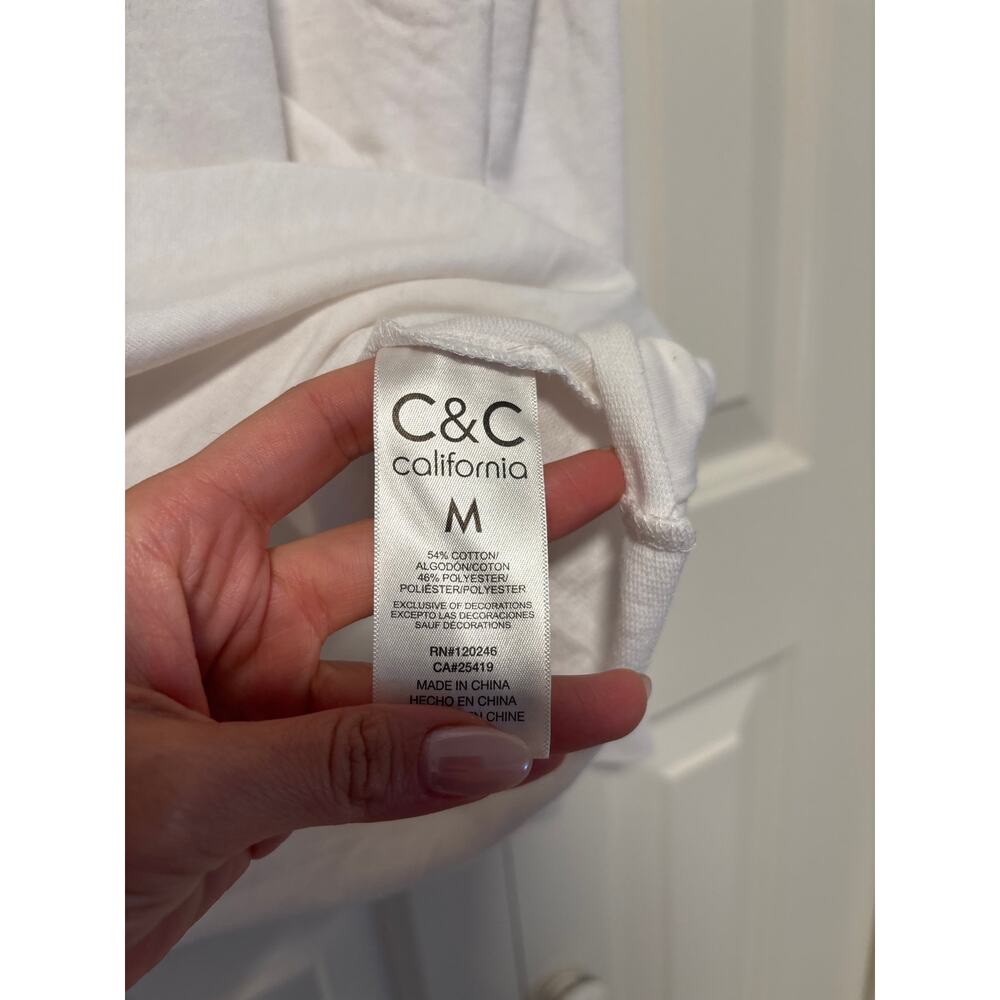 C&C California White Love Heart Graphic Sweatshirt M - Picture 6 of 7